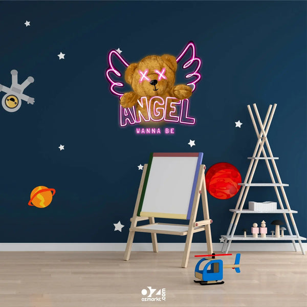 Angel Wanna Be Yazılı Neon OzMarkt I Türkiye'nin reklam ürünleri marketi