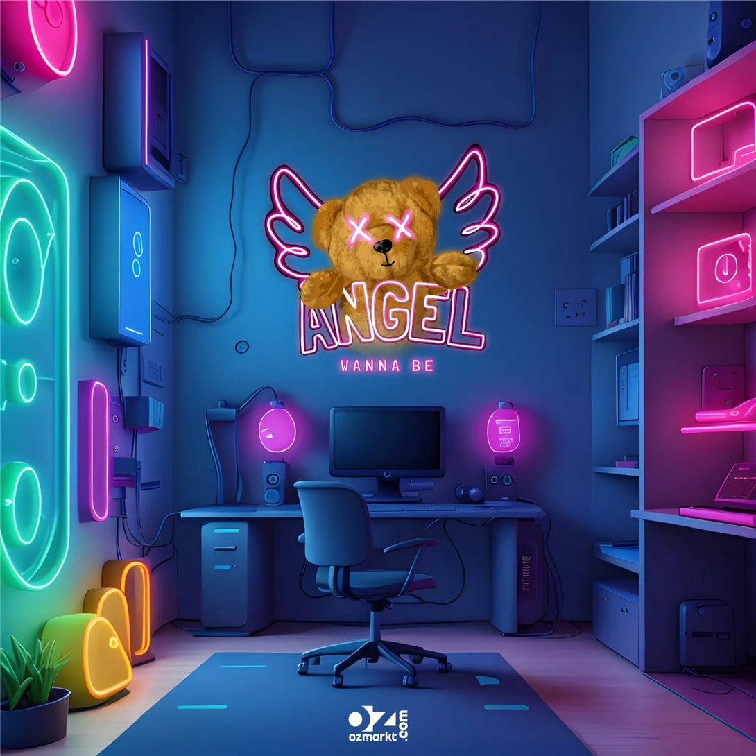 Angel Wanna Be Yazılı Neon OzMarkt I Türkiye'nin reklam ürünleri marketi