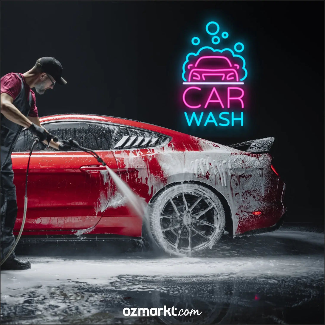 Car Wash Araba Yıkama Neon OzMarkt I Türkiye'nin reklam ürünleri marketi