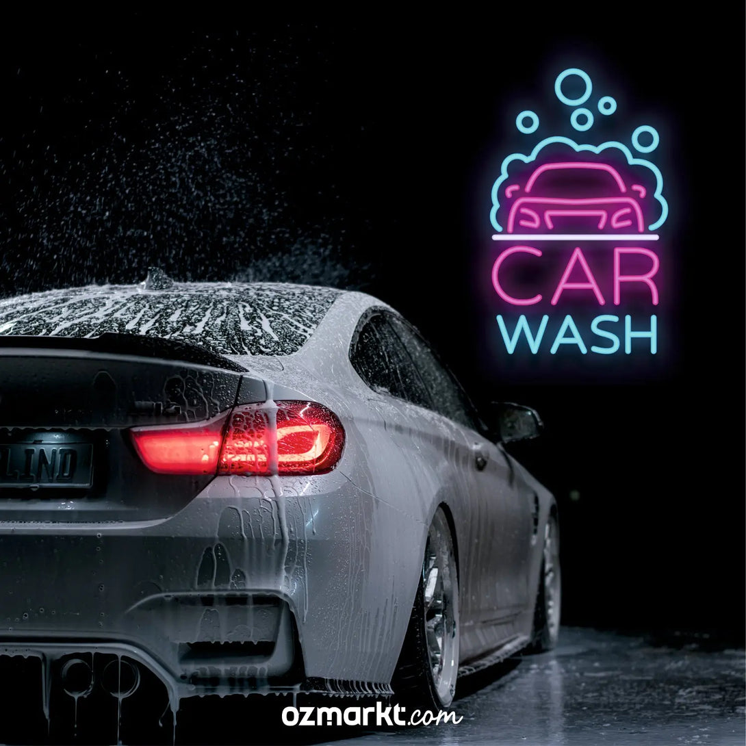 Car Wash Araba Yıkama Neon OzMarkt I Türkiye'nin reklam ürünleri marketi